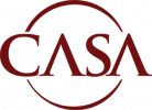 CASA logo maroon